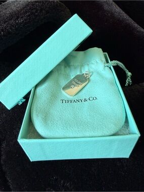 Brand New Tiffany & Co. Sterling Silver Diamond Tag Charm “YOURS TRULY”